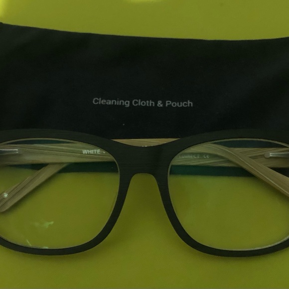 🆕 frames from (Eyebuy Direct) size 53 16/135 wood toned dark front temple light - Picture 3 of 8